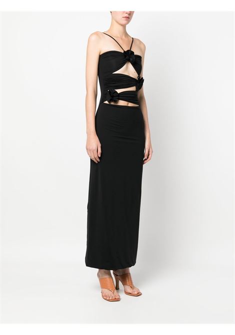 Black cut-out midi dress - MAYGEL CORONEL women MAYGEL CORONEL | VT027BLK